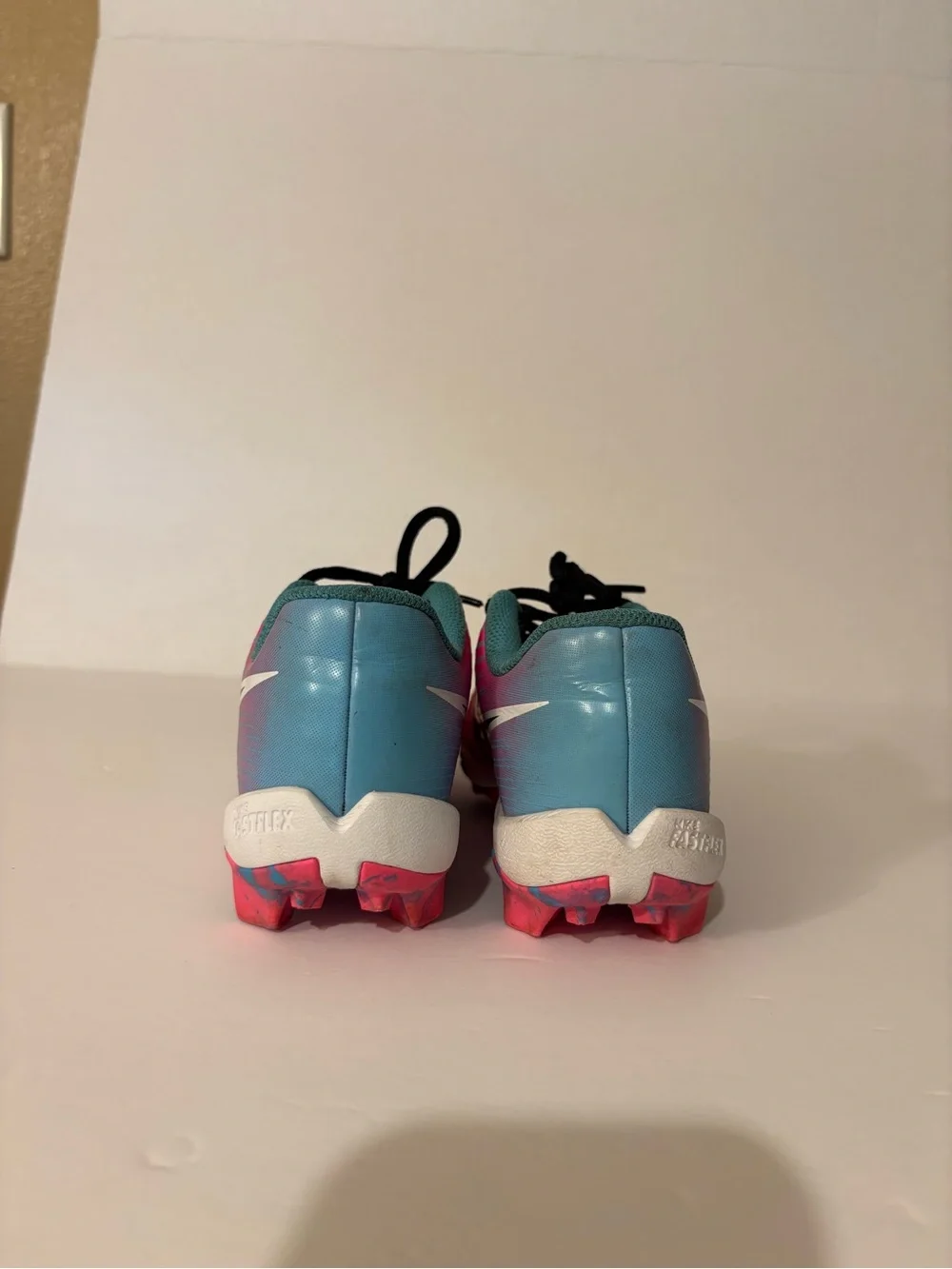 Nike Kids Pink Teal Black Baseball Cleats